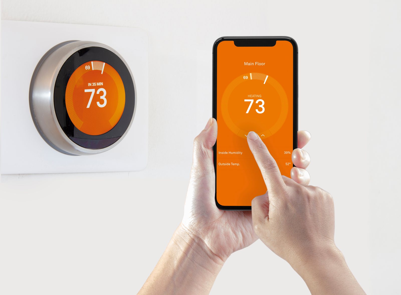 Thermostat, heat mode, Advance HVAC Services
